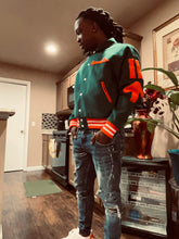 Load image into Gallery viewer, Miami Forever Green Varsity Jacket