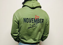 Load image into Gallery viewer, November Olive Hoodies